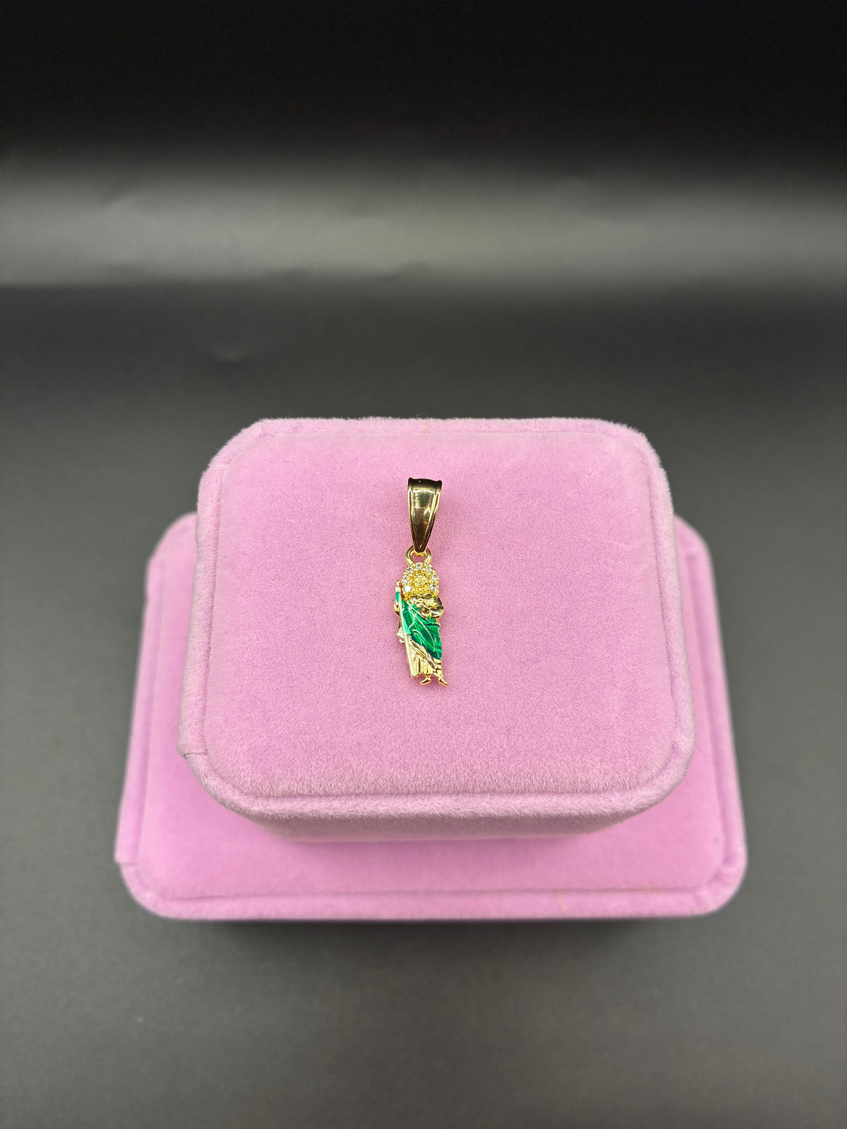 Women San Judas pendant 14k gold plated