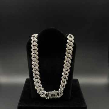 Men CZ Diamond 20 Inch Necklace 14k Gold Plated