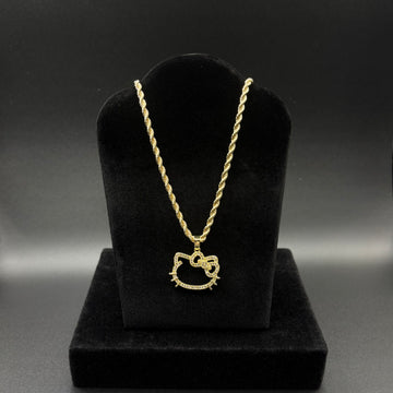 Women HK Pendant & Chain 14k Gold Plated