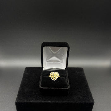 Women Nugget Heart 14k Gold Plated Ring