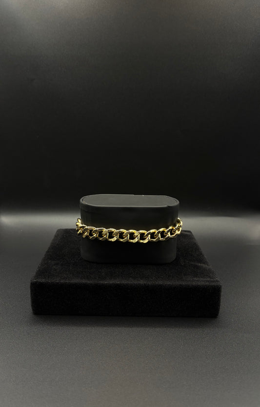 Men Cuban bracelet 14k gold plated