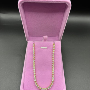 Women tennis chain 14k gold plated