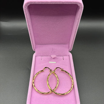 Women hoop earrings 14k gold plated