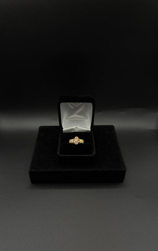 Women pink clover Rolex 14k gold plated