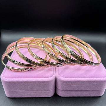 Women bangle set 14k gold plated