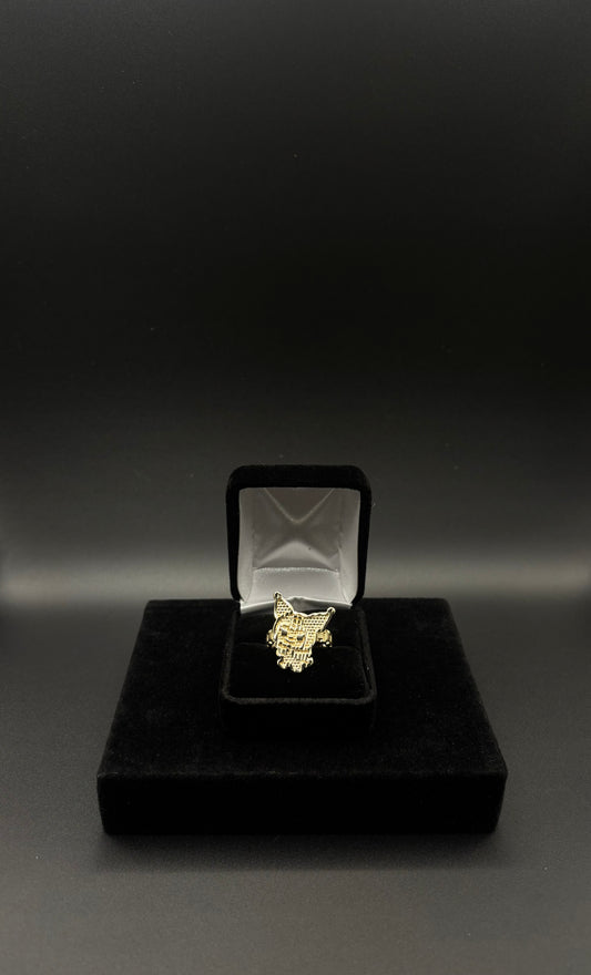 Women Kuromi Diamond Cut Rolex 14k Gold Plated Ring