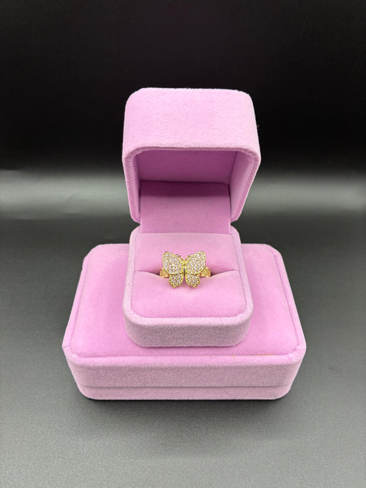 Women Pink Rolex 14k Gold Plated Ring
