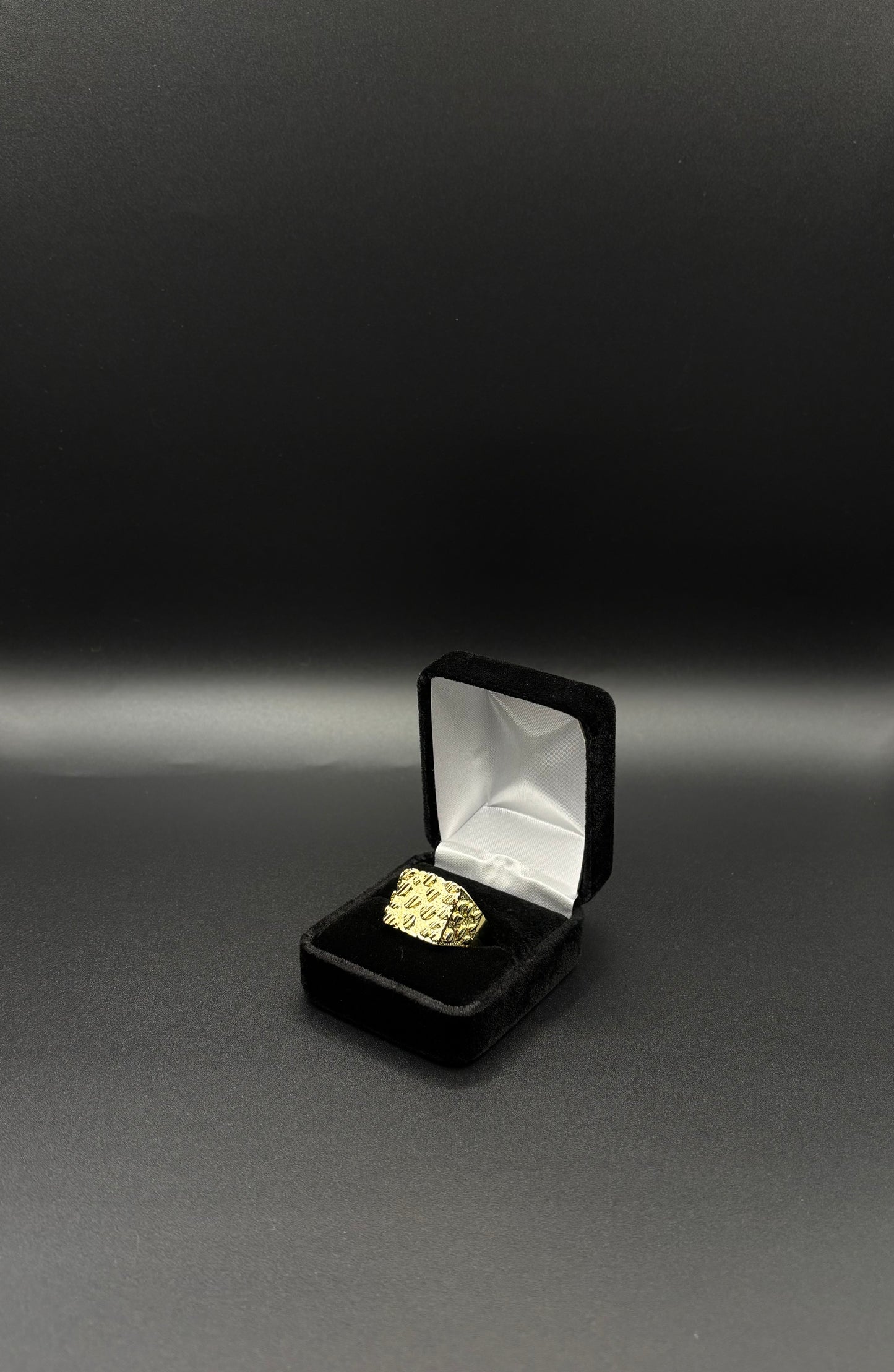 Men Nugget Rings 14k Gold Plated
