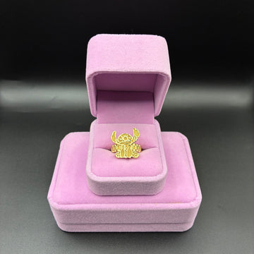 Women Lilo & Stitch 14k Gold Plated Ring