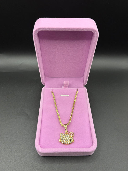 Women HK Pendant & Chain 14k Gold Plated