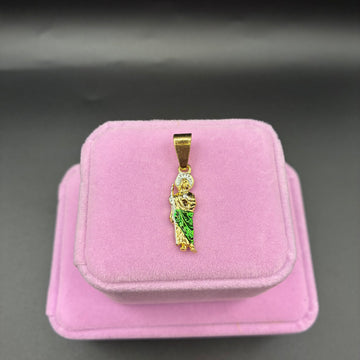 Women San Judas pendant 14k gold plated
