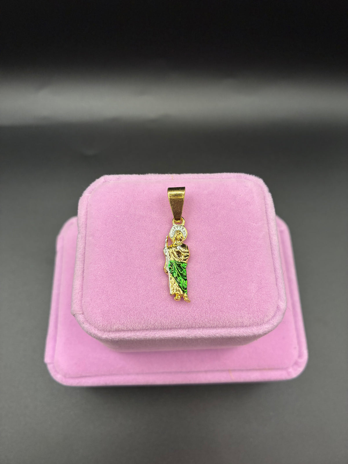 Women San Judas pendant 14k gold plated