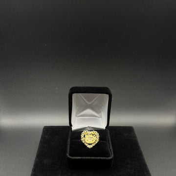 Women HK Rolex Heart 14k Gold Plated Ring