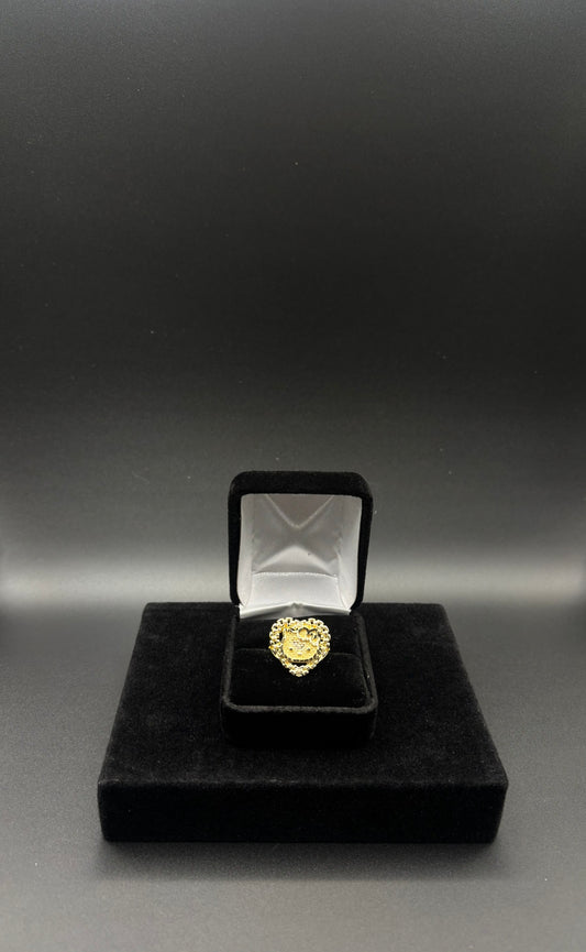 Women HK Rolex Heart 14k Gold Plated Ring