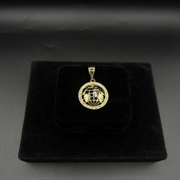 Men the world is yours pendant 14k gold plated