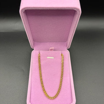 Women 18inch Miami Cuban chain 14k gold plated