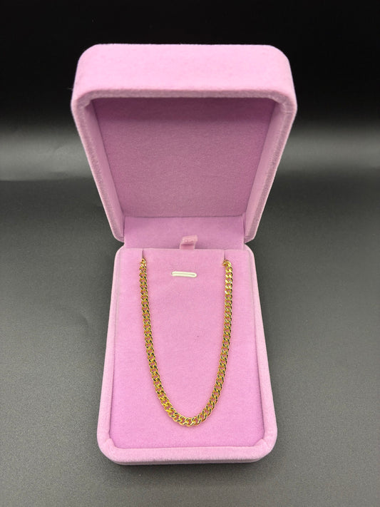 Women 18inch Miami Cuban chain 14k gold plated