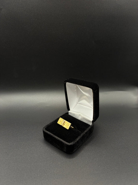 Men Benji single finger 14k gold plated ring