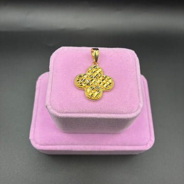 Women clover pendant 14k gold plated