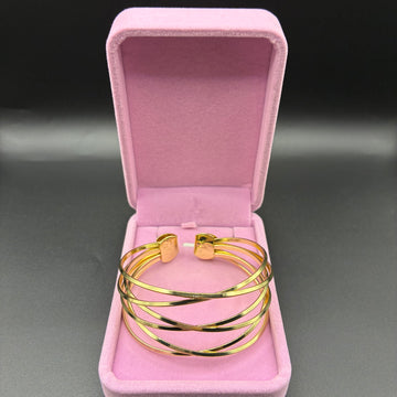 Women bangle Bracelet 14k gold plated
