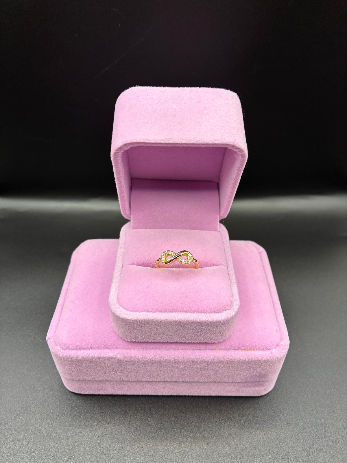 Women infinity ring 14k gold plated