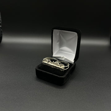 Men Ultima Cena Double Finger Ring 925. Silver