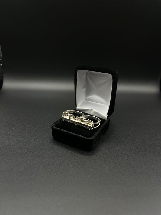 Men Ultima Cena Double Finger Ring 925. Silver