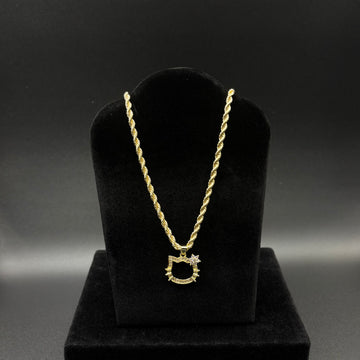 Women HK Pendant & Chain 14k Gold Plated
