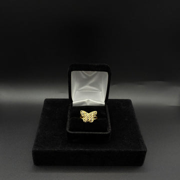 women butterfly nugget 14k gold plated