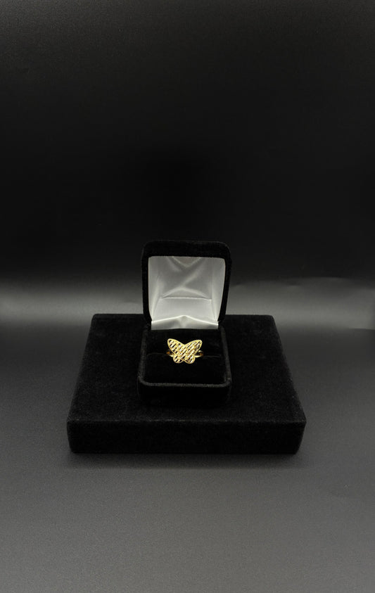 women butterfly nugget 14k gold plated