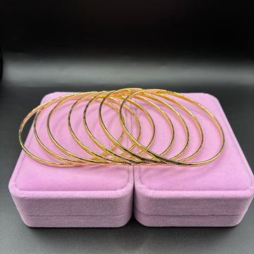 Women bangle set 14k gold plated