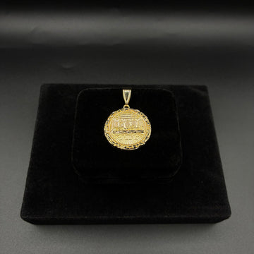 Men last supper pendant 14k gold plated