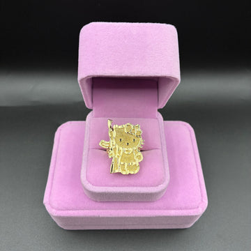 Women HK gun ring 14k gold plated