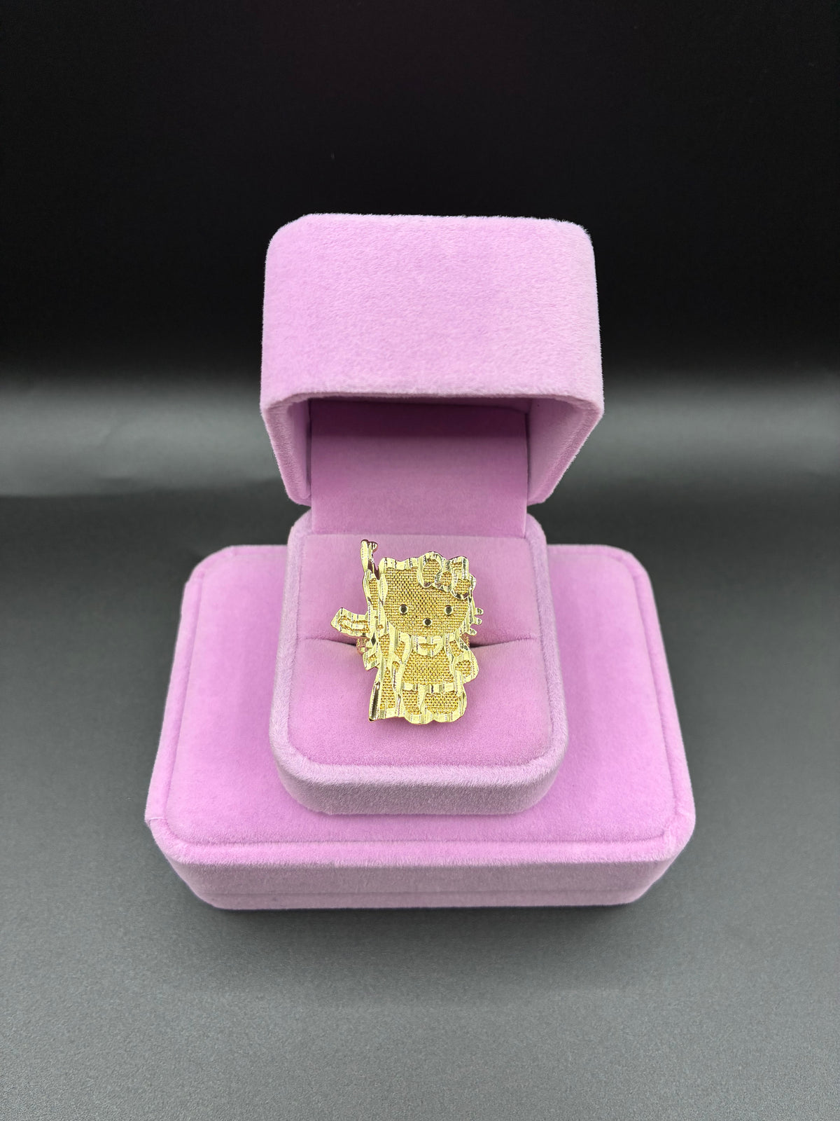 Women HK gun ring 14k gold plated