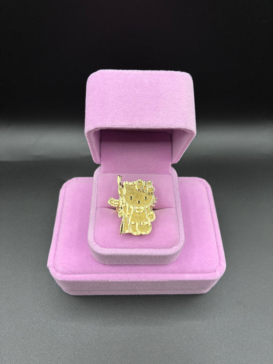 Women HK gun ring 14k gold plated