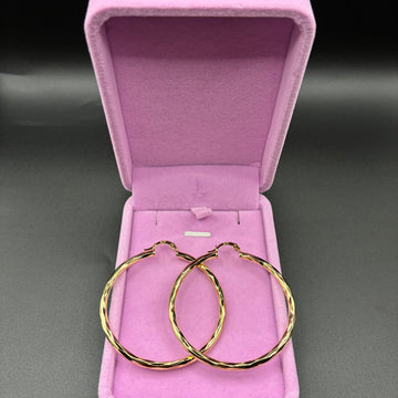 Women hoop earrings 14k gold plated