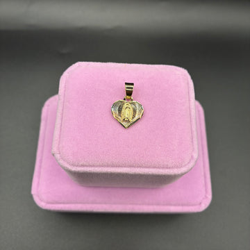 Women Virgin Mary Diamond cut pendant 14k gold plated