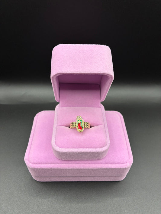 Women Virgin Mary ring 14k gold plated