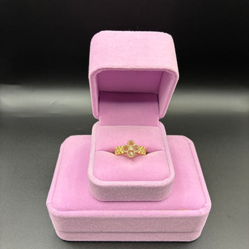 Women pink clover Rolex 14k gold plated