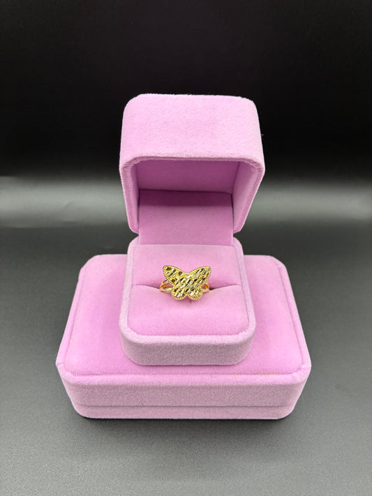 women butterfly nugget 14k gold plated