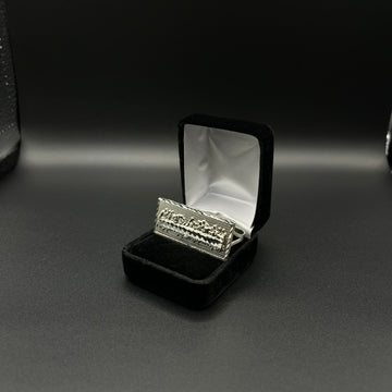 Men Última Cena Double Finger Ring 925. Silver