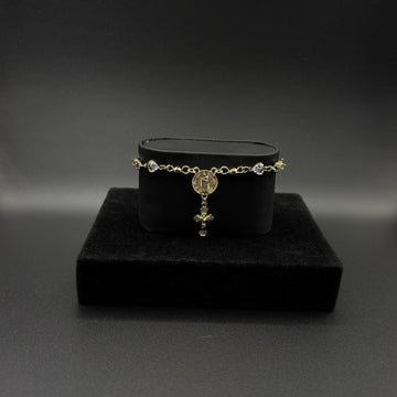 Women white Virgin Mary rosary bracelet