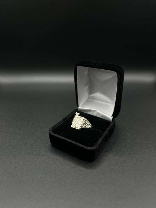 Men LA Nugget Ring 925. Silver