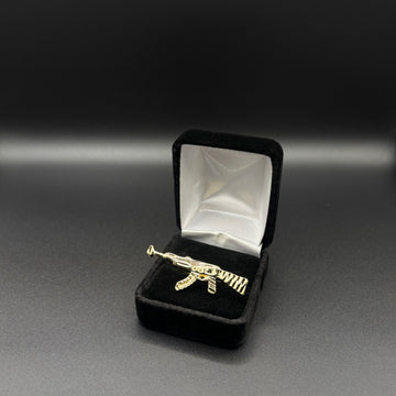 Men Ak47 Ring 14k Gold Plated