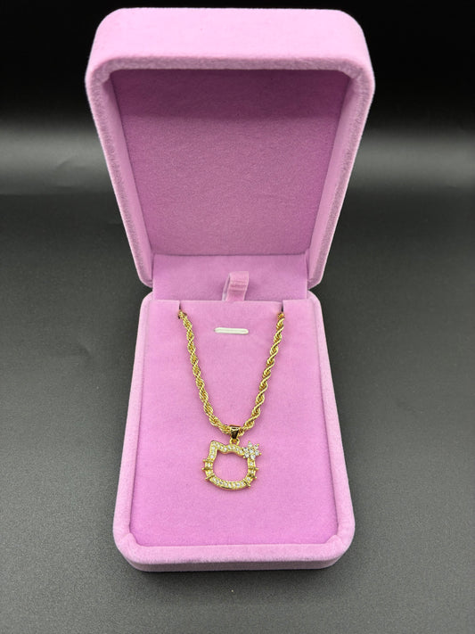 Women HK Pendant & Chain 14k Gold Plated