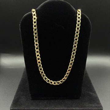 Men 24in Cuban chain 14k gold plated