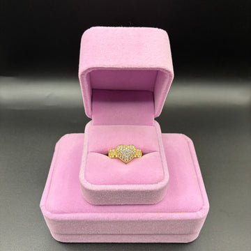 Women heart bling Rolex 14k gold