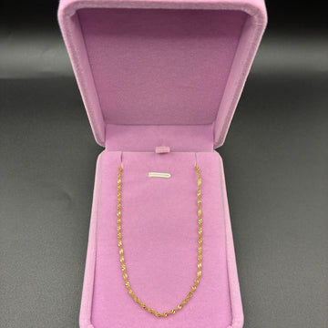 Women 18inch singapore chain 14k gold plated