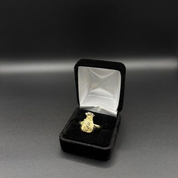 Men Money Bag Ring 14k Gold Plated