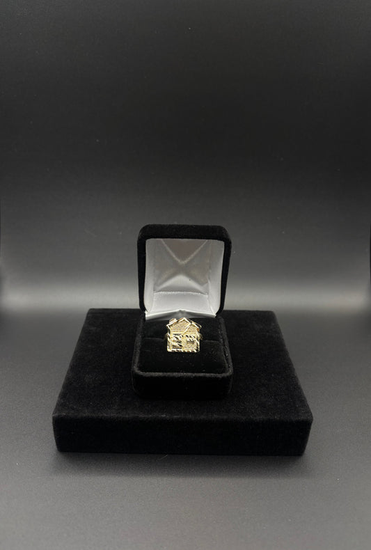 Women Trap House 14k Gold Plated Ring